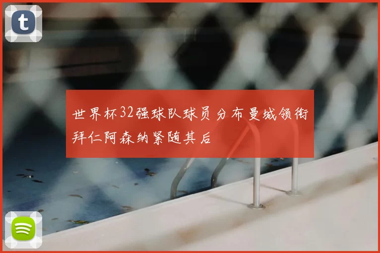 世界杯32强球队球员分布曼城领衔拜仁阿森纳紧随其后